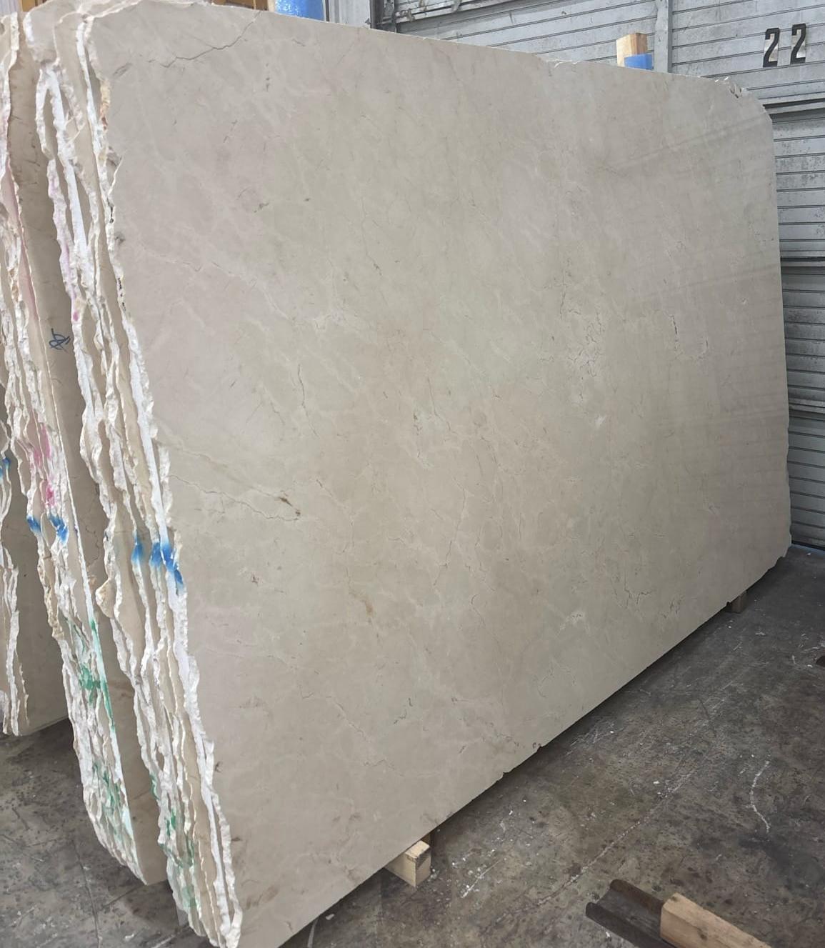 Crema Marfil slab sample
